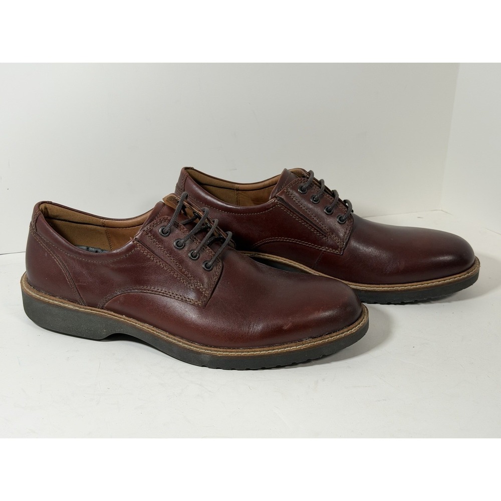ECCO Men's Ian Casual Tie Oxford shoes in brown full-grain‎ leather, Size 45